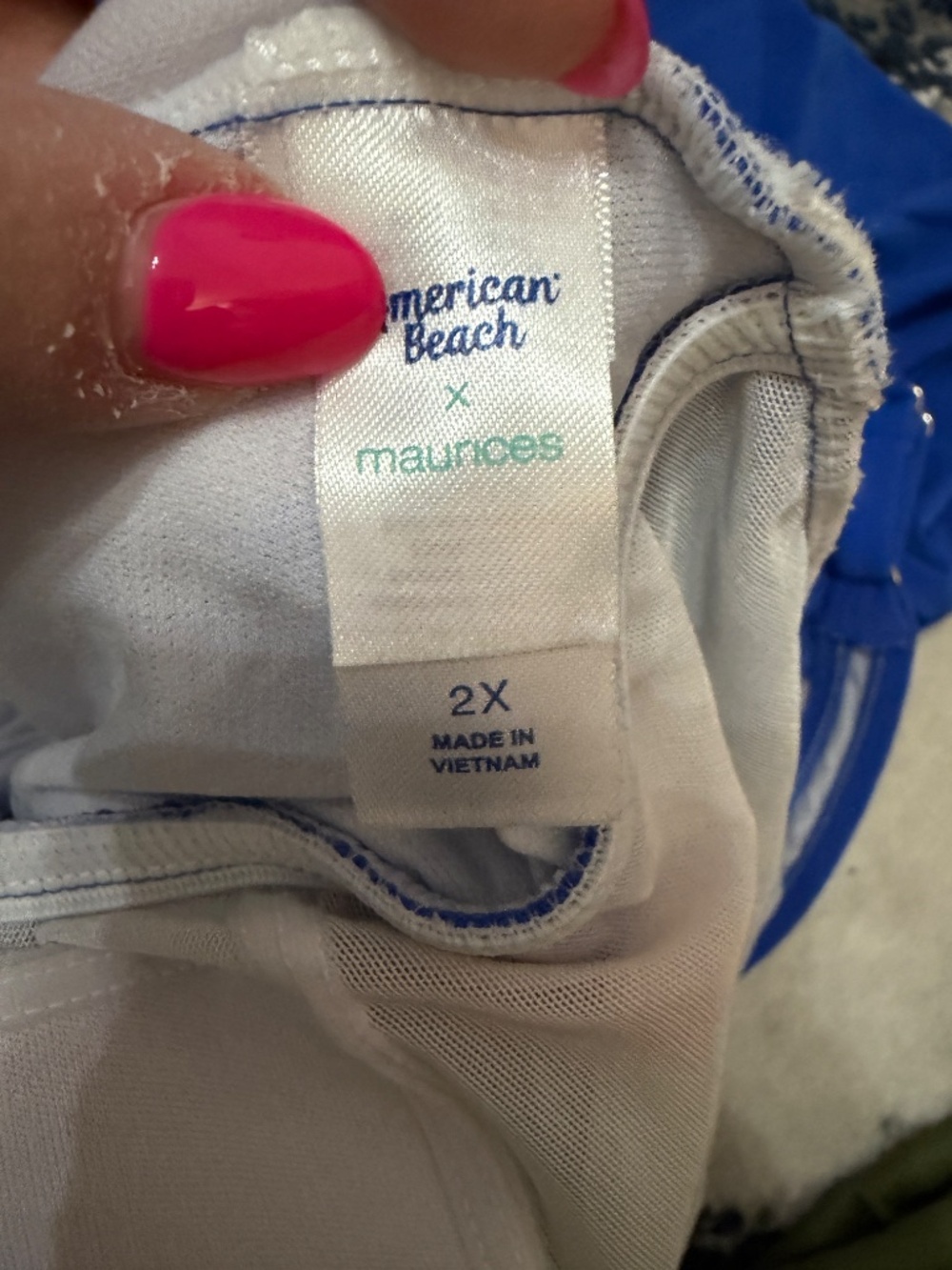 American Beach X Maurices Blue Plus Size 2X Swim Dress One Piece Swimsuit - Picture 3 of 3
